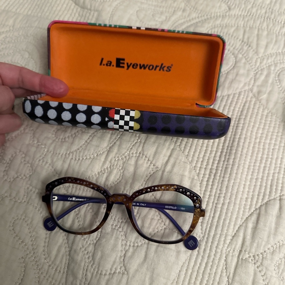 Purple Tortoise Glasses L.A. Eyeworks Ocotillo Butterfly Frames Designer Eyewear
